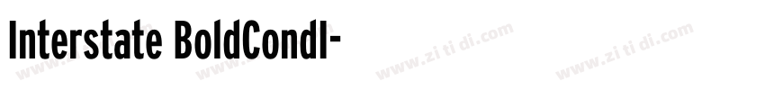 Interstate BoldCondI字体转换